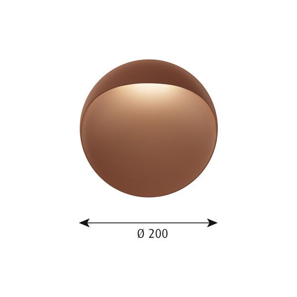 Flindt vegglampe S, corten, Louis Poulsen