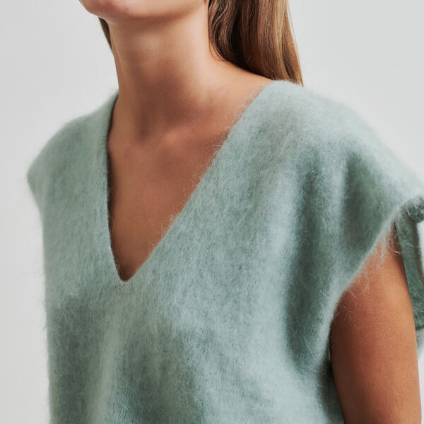 Camryn strikk vest, slate grønn, Second Female