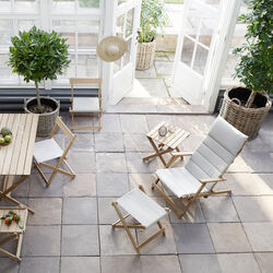 BM4570 Deck Dining Chair, teak/beige, Carl Hansen & S&oslash;n