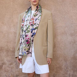 TROPICAL&nbsp;SYMMETRY&nbsp;Skjerf, pink, Bella Ballou