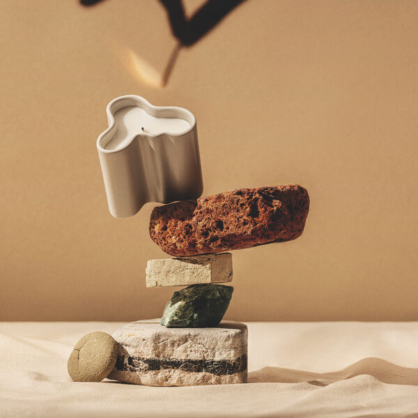 Aalto duftlys 8 cm, sand, Iittala