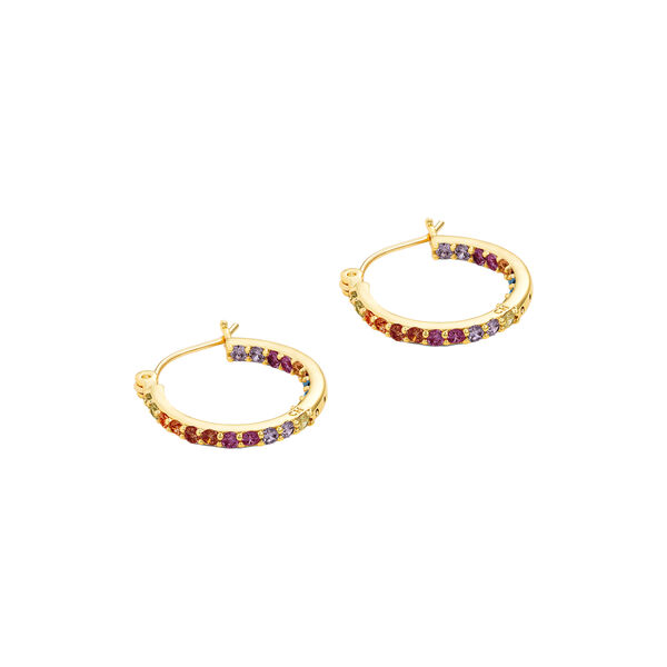 Mini Serena Hoops, rainbow, Crystal Haze