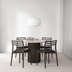 Vipp494 Cabin rundt spisebord, m&oslash;rkbeiset eik/lys beige, Vipp