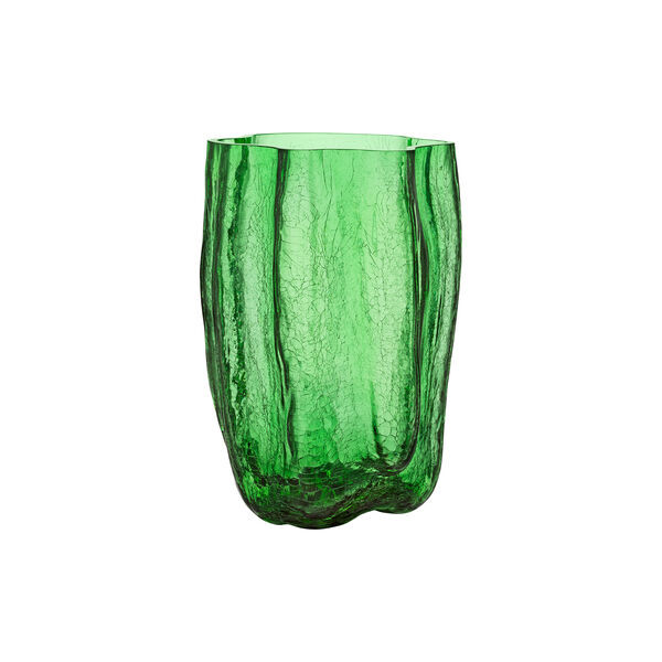 Crackle vase, green, Kosta Boda