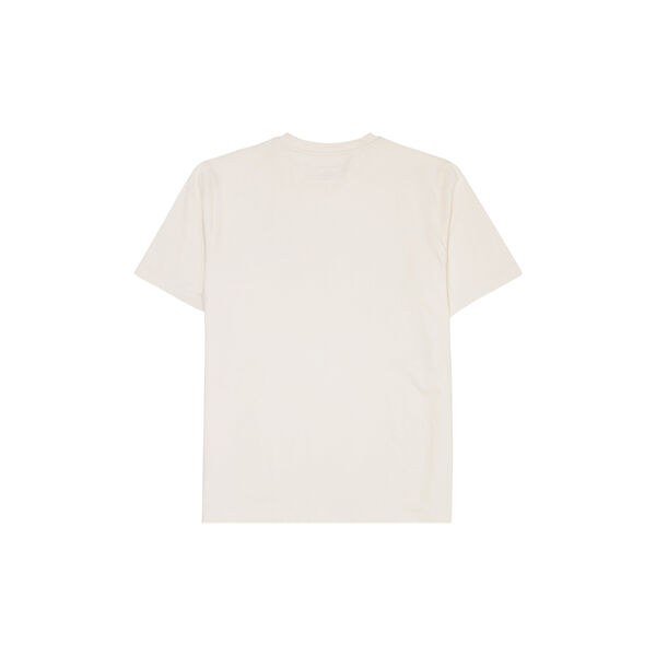 Regular drop-shoulder short sleeve heavy single jersey printed t-shirt - Regenerative Organic Certified&trade; - GOTS/Vegan, egret, KnowledgeCotton Apparel 