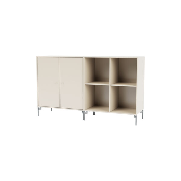 PAIR Classic Sideboard with Chrome Legs, 158 oat, Montana Furniture