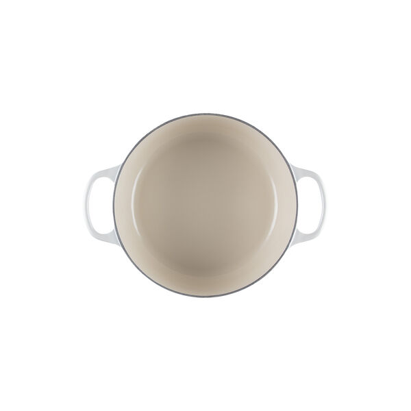 Signature st&oslash;pejern rund gryte &Oslash; 24 cm, meringue, Le Creuset