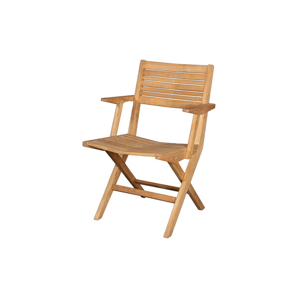 Flip klappstol med armlener, teak, Cane-line