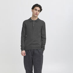 CFFRODE Polo Knit, dark grey melange, Casual Friday