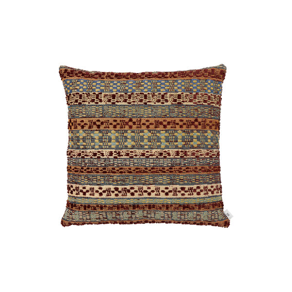 Astrid stripe pute 50x50, rust/green, Kitty Sablu