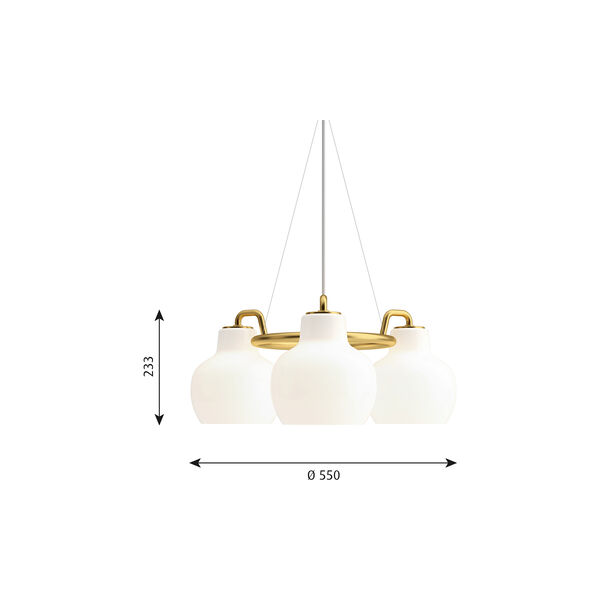 VL Ringkrone 3 lysekrone, Louis Poulsen