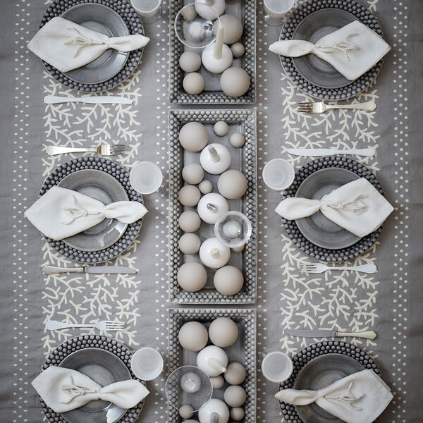 Bubbles tallerken 28 cm, grey Bubbles tallerken 28 cm, grey, Mateus