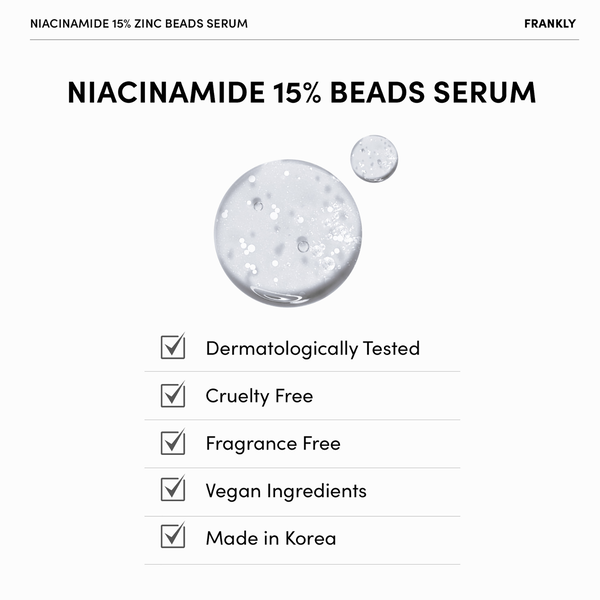 Frankly Niacinamide 15% Zinc Beads Serum 30 ml, Frankly