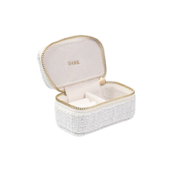 Tweed Jewellery Box Micro, off white, DARK department
