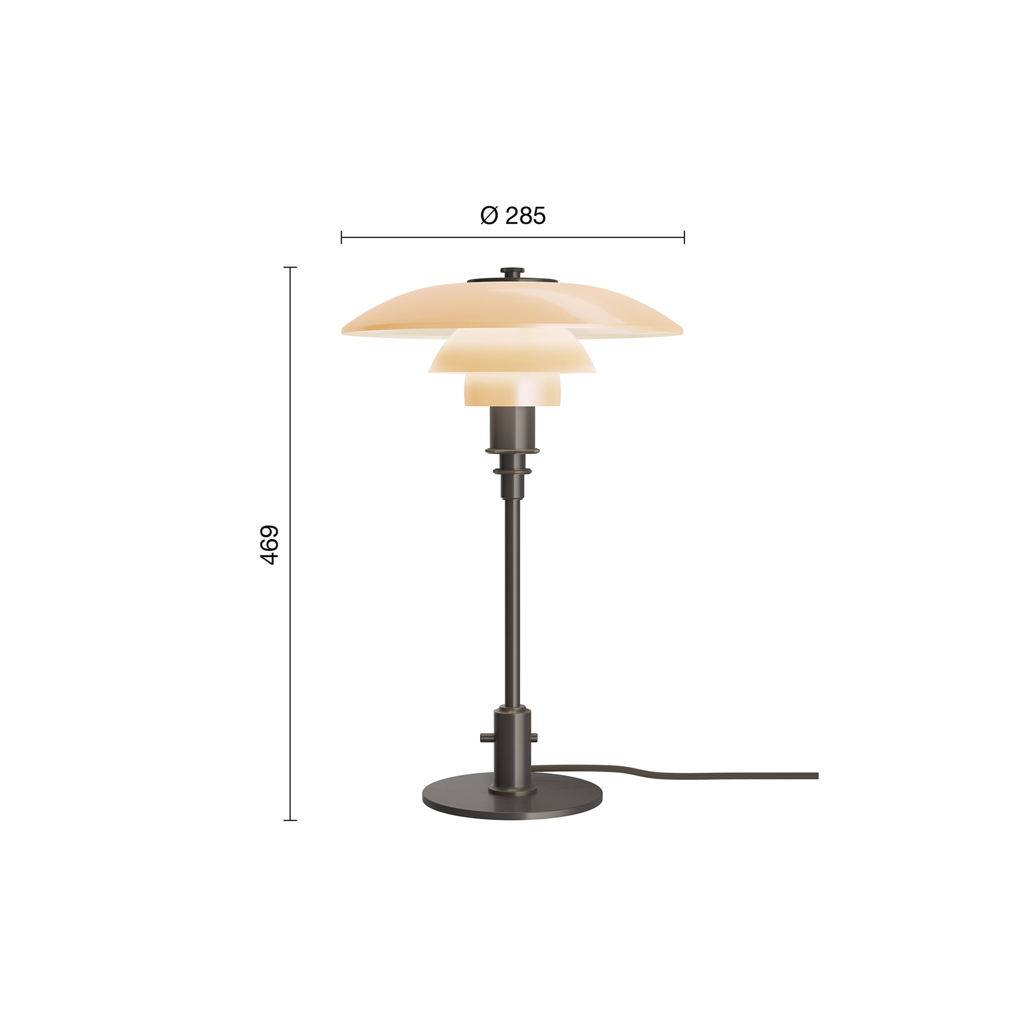 Kjøp PH 3/2 Dusty Terracotta Limited Edition bordlampe fra Louis