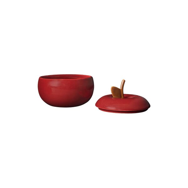 Apple Ceramic Container | Deep Red | Dekorasjonskrukke, Ferm Living
