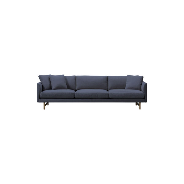 5523 Calmo 80 3-seter sofa, m&oslash;rke bl&aring;/r&oslash;kt eik, Fredericia Furniture