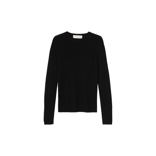 Rib Knit Longlseeve, jet black, FWSS