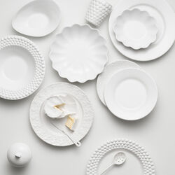 Bubbles suppetallerken 25 cm, white, Mateus