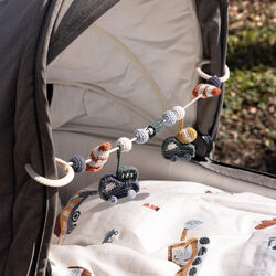 Busy Builders Crochet Pram Chain, Sebra
