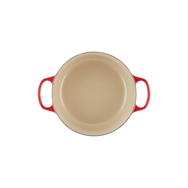 Signature st&oslash;pejern rund gryte &Oslash; 26 cm, cerise, Le Creuset