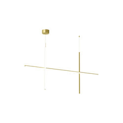 Coordinates Suspension 2 taklampe, anodized champagne, Flos