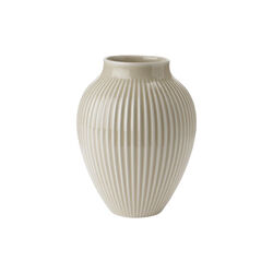 Knabstrup vase ripple, sand, Knabstrup Keramik