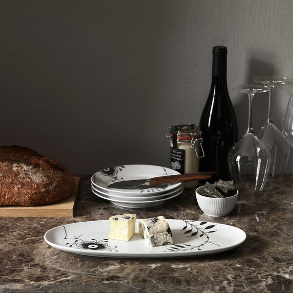 Sort Mega Riflet fat 37 cm, Royal Copenhagen