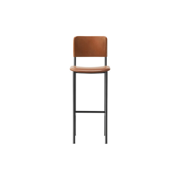 Plan Barstool Fully Upholstered, svart/Max 95, Fredericia Furniture