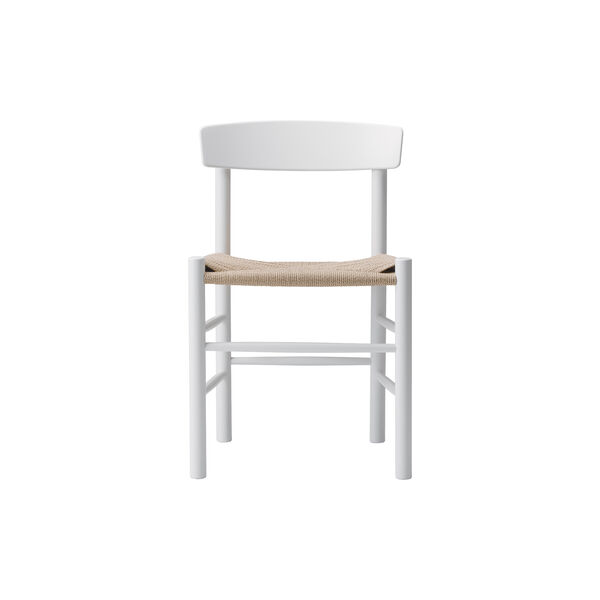 J39 Mogensen stol, hvitmalt b&oslash;k/natur, Fredericia Furniture