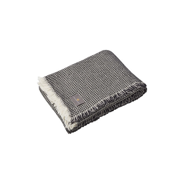 Waffle Pledd, svart, Georg Jensen Damask