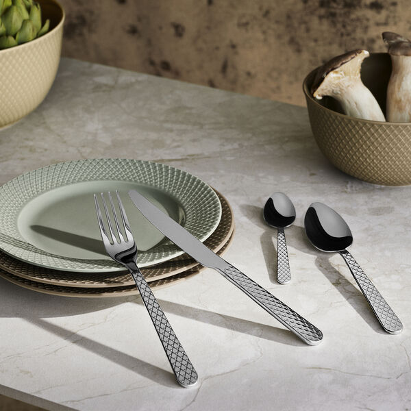 Rhombe Bestikksett 16 stk., Lyngby Porcel&aelig;n