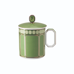 Signum Krus med h&aring;ndtak og lokk, fern, Rosenthal x Swarovski