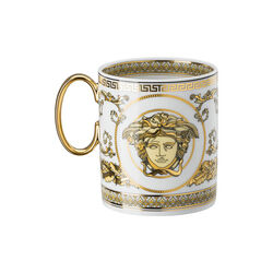 Mug with handle, virtus gala white, Rosenthal x Versace