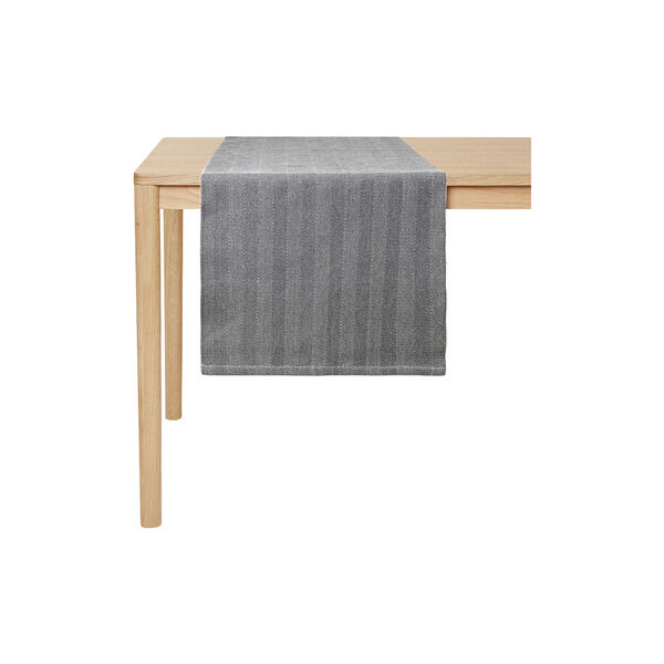 Herringbone bordl&oslash;per, dark grey, Georg Jensen Damask