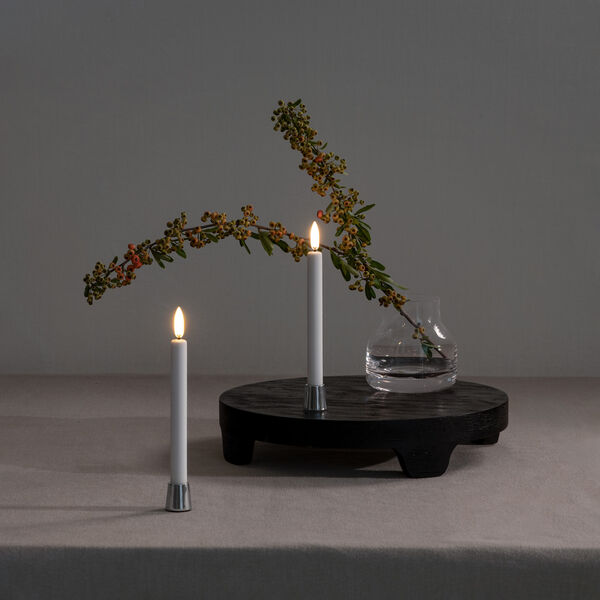 Mini kjegleformet lysestake 2-pakk, chrome, Uyuni Lighting