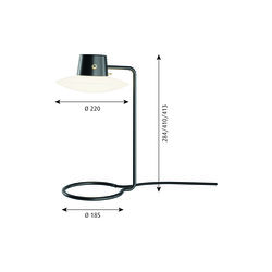 AJ Oxford bordlampe, opal, Louis Poulsen