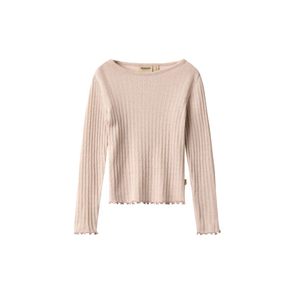 Wool silk T-Shirt L/S Alli, 1356 pale lilac, Wheat
