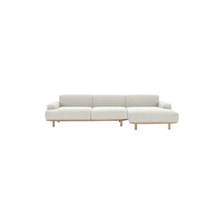 Reason 2-seter sofa med sjeselong, Crush 090, Bruunmunch Furniture