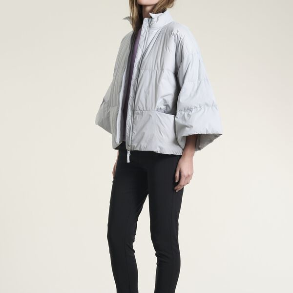 Feather down jacka med krage, tender blue, BITTE KAI RAND