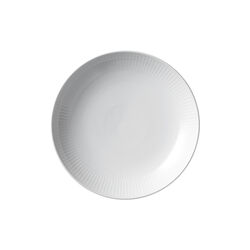Hvit Riflet moderne tallerken, Ø 20 cm