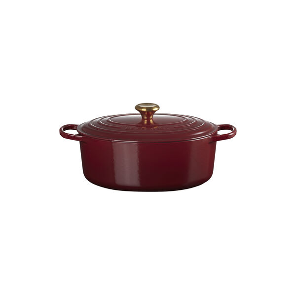 Signature st&oslash;pejern oval gryte &Oslash; 31 cm, garnet, Le Creuset