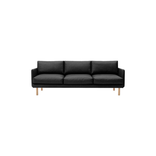 Emo 3-seter sofa, Dakar Black/naturoljet eik, Bruunmunch Furniture