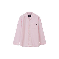 Unisex pyjamassett i økologisk bomull, rosa/hvit, Lexington