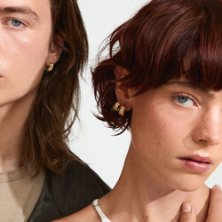 ELARA øreringer, gullbelagt, Pilgrim