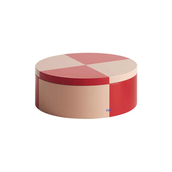 Tin beholder, red/soft pink, HAY