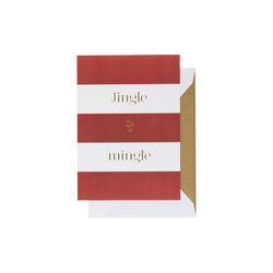Jingle & Mingle kort, hvit/rød/gull, CARDSOME