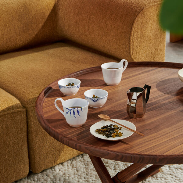 Hvit Riflet høyhankskopp 24 cl, Royal Copenhagen