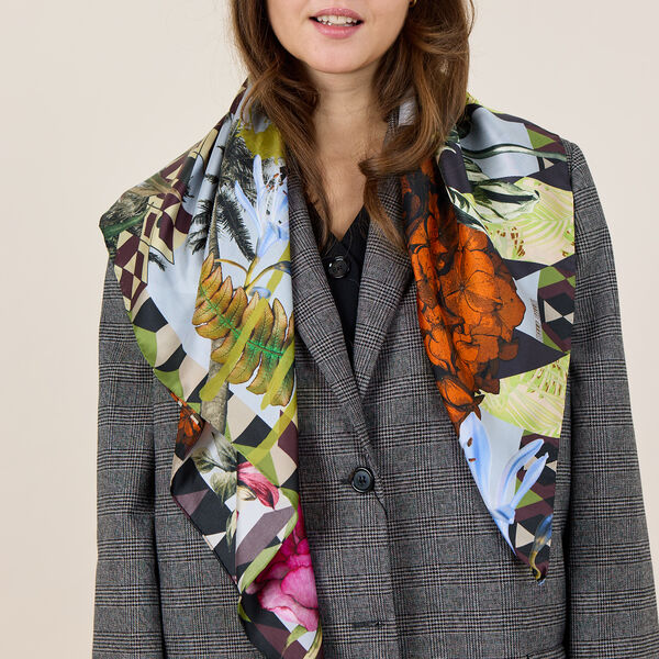 DECOUPAGE skjerf, light blue, Bella Ballou