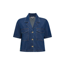 ARCHIE DENIM BUTTON THROUGH SHIRT, authentic indigo, French Connection